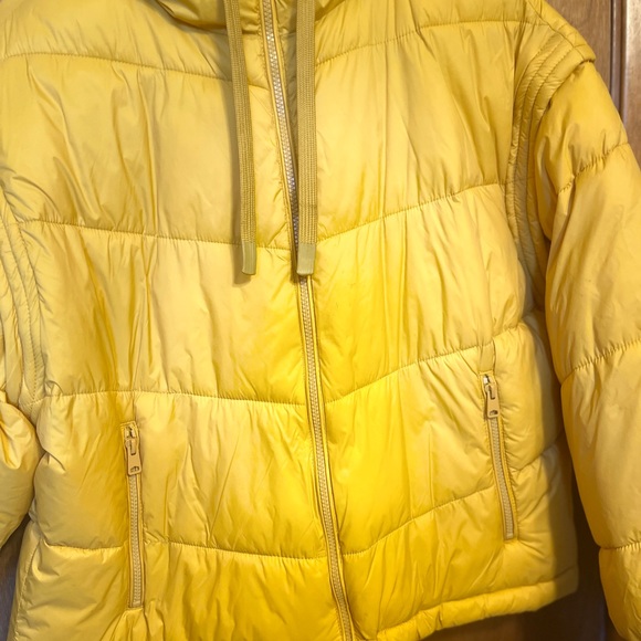 Zara Yellow Puffer Jacket - Picture 3 of 4
